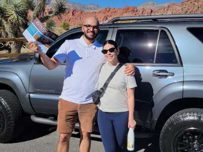 Happy Couple from Mexico visiting Red Rock
